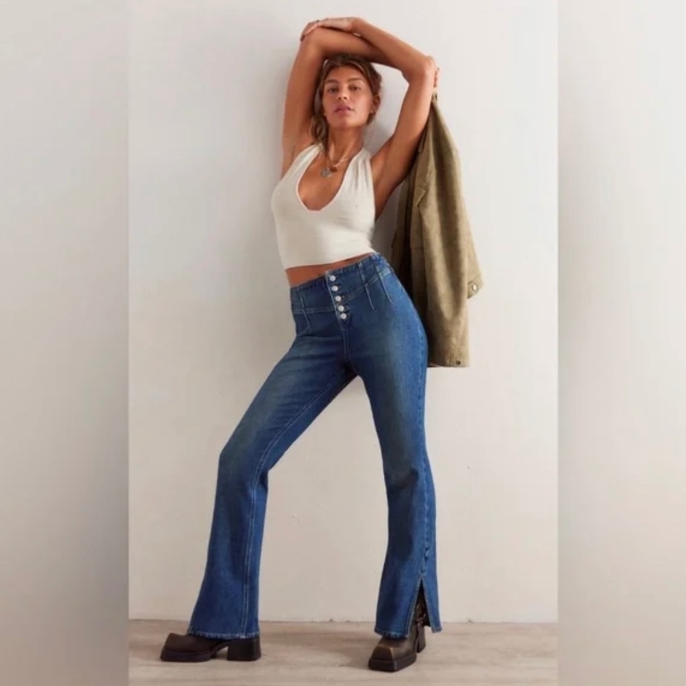 NWT Free people We the Free CRVY Nix Corset jeans 32